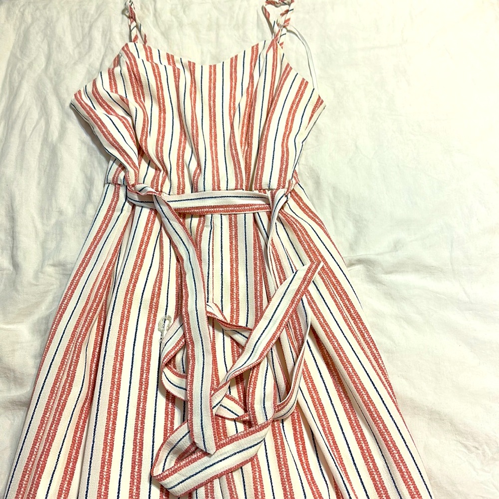 White and orange jumpsuit